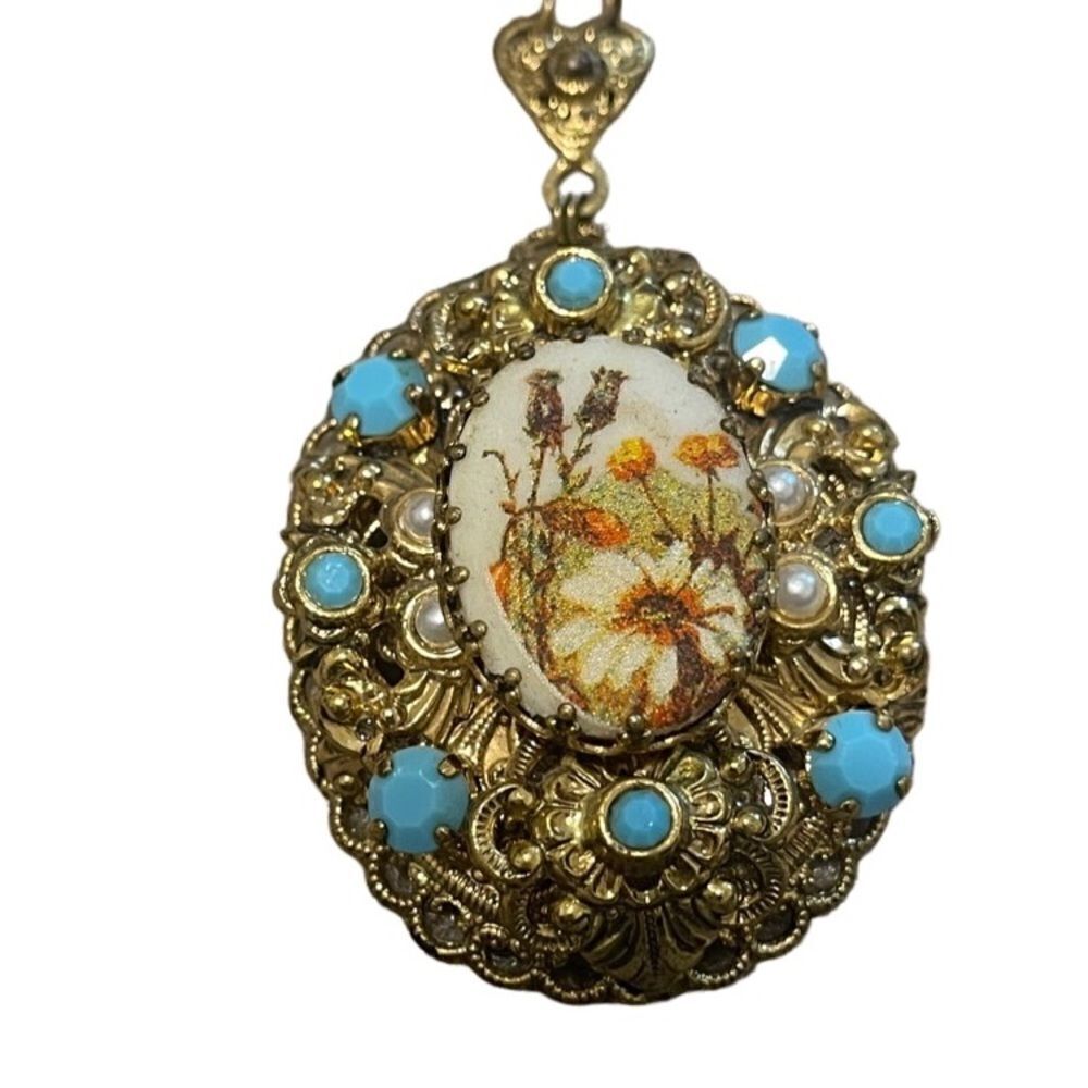 Vintage West Germany Filigree Necklace - Picture 6 of 15